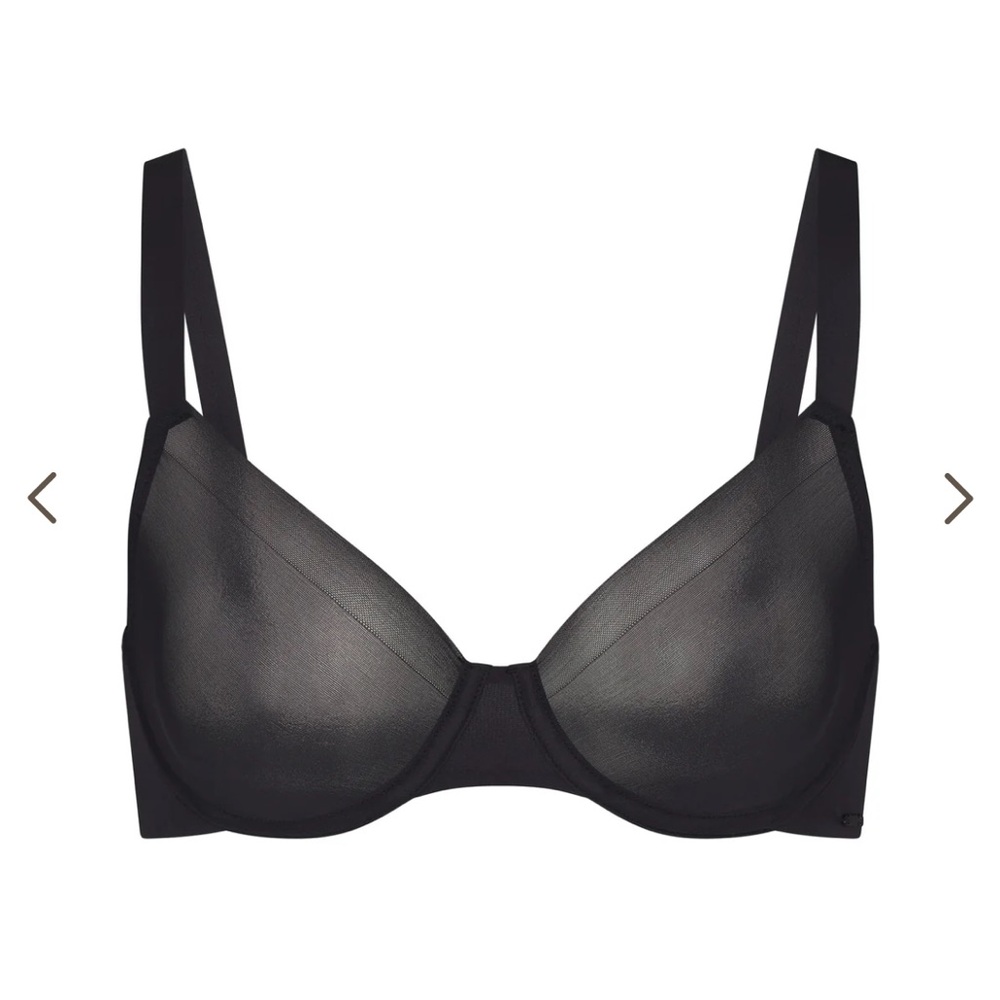 Skims Black No Show Unlined Demi Bra